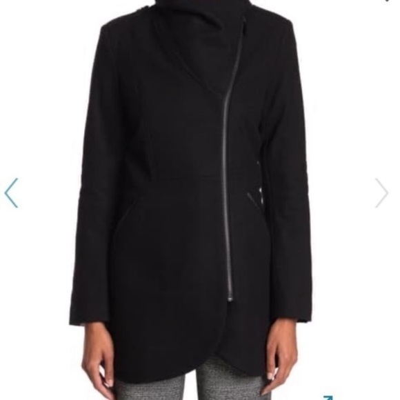 NEW French Connection Black Wool Blend Zip Jacket - Picture 3 of 13